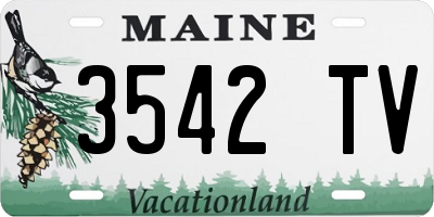 ME license plate 3542TV