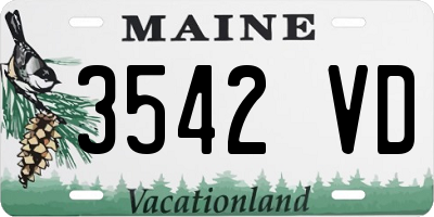 ME license plate 3542VD
