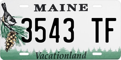 ME license plate 3543TF