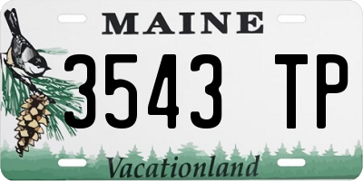 ME license plate 3543TP