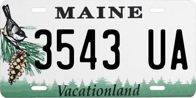 ME license plate 3543UA