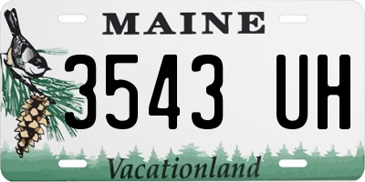 ME license plate 3543UH