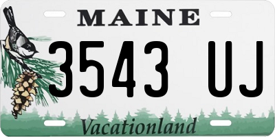 ME license plate 3543UJ