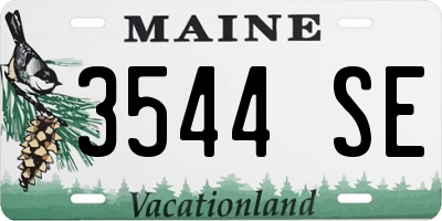 ME license plate 3544SE