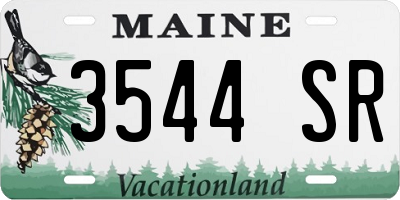 ME license plate 3544SR