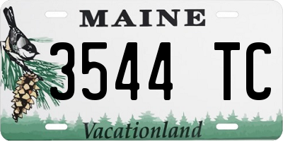 ME license plate 3544TC