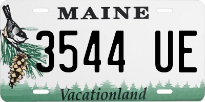 ME license plate 3544UE