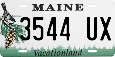 ME license plate 3544UX