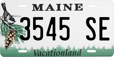 ME license plate 3545SE