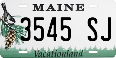 ME license plate 3545SJ