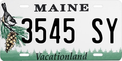 ME license plate 3545SY