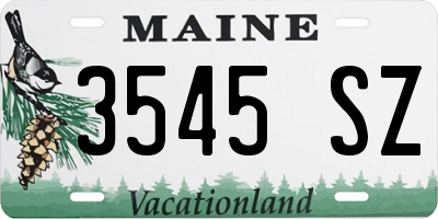 ME license plate 3545SZ