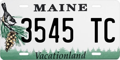 ME license plate 3545TC