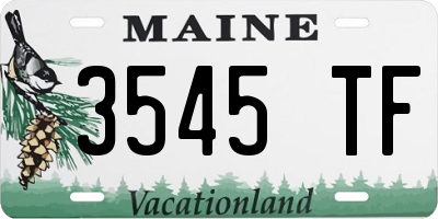 ME license plate 3545TF
