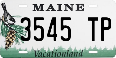 ME license plate 3545TP