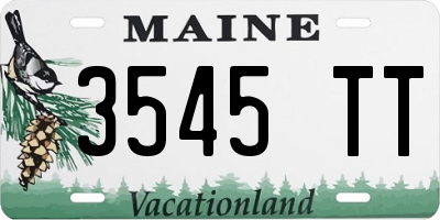ME license plate 3545TT