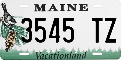 ME license plate 3545TZ