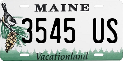 ME license plate 3545US