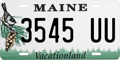 ME license plate 3545UU