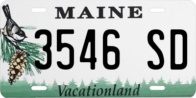 ME license plate 3546SD
