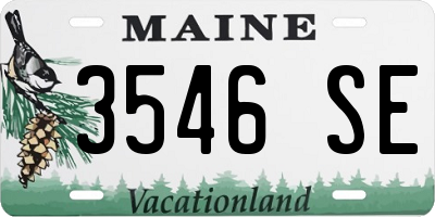 ME license plate 3546SE