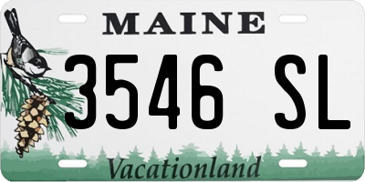 ME license plate 3546SL