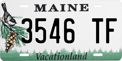 ME license plate 3546TF