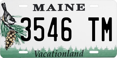 ME license plate 3546TM