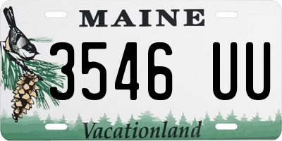 ME license plate 3546UU