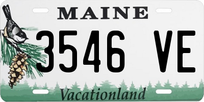 ME license plate 3546VE