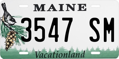 ME license plate 3547SM