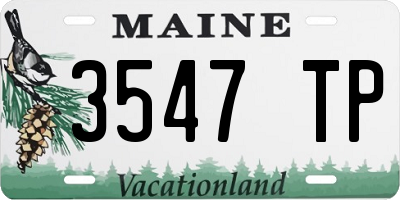 ME license plate 3547TP