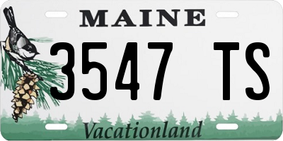 ME license plate 3547TS