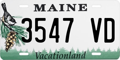 ME license plate 3547VD