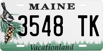 ME license plate 3548TK