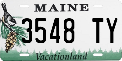 ME license plate 3548TY