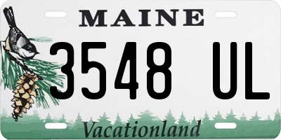 ME license plate 3548UL