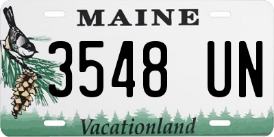 ME license plate 3548UN