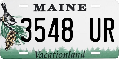 ME license plate 3548UR