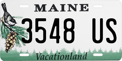 ME license plate 3548US