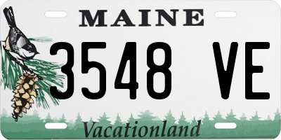 ME license plate 3548VE