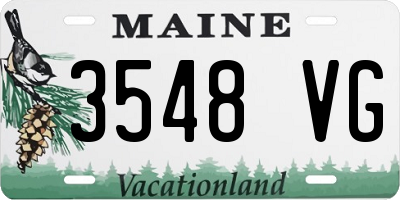 ME license plate 3548VG
