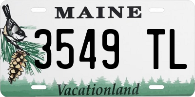 ME license plate 3549TL