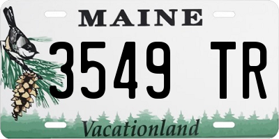 ME license plate 3549TR