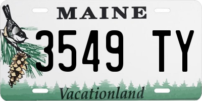 ME license plate 3549TY