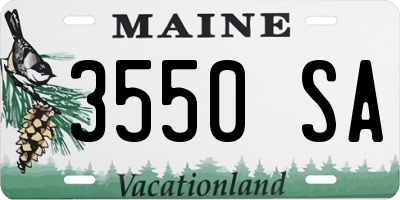 ME license plate 3550SA