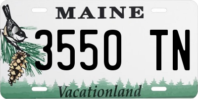 ME license plate 3550TN