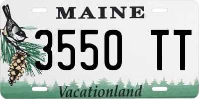 ME license plate 3550TT