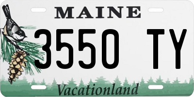 ME license plate 3550TY