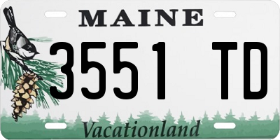 ME license plate 3551TD